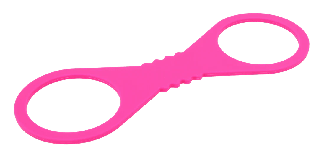 Large Hot Pink Silicone Cuffs - Image 4