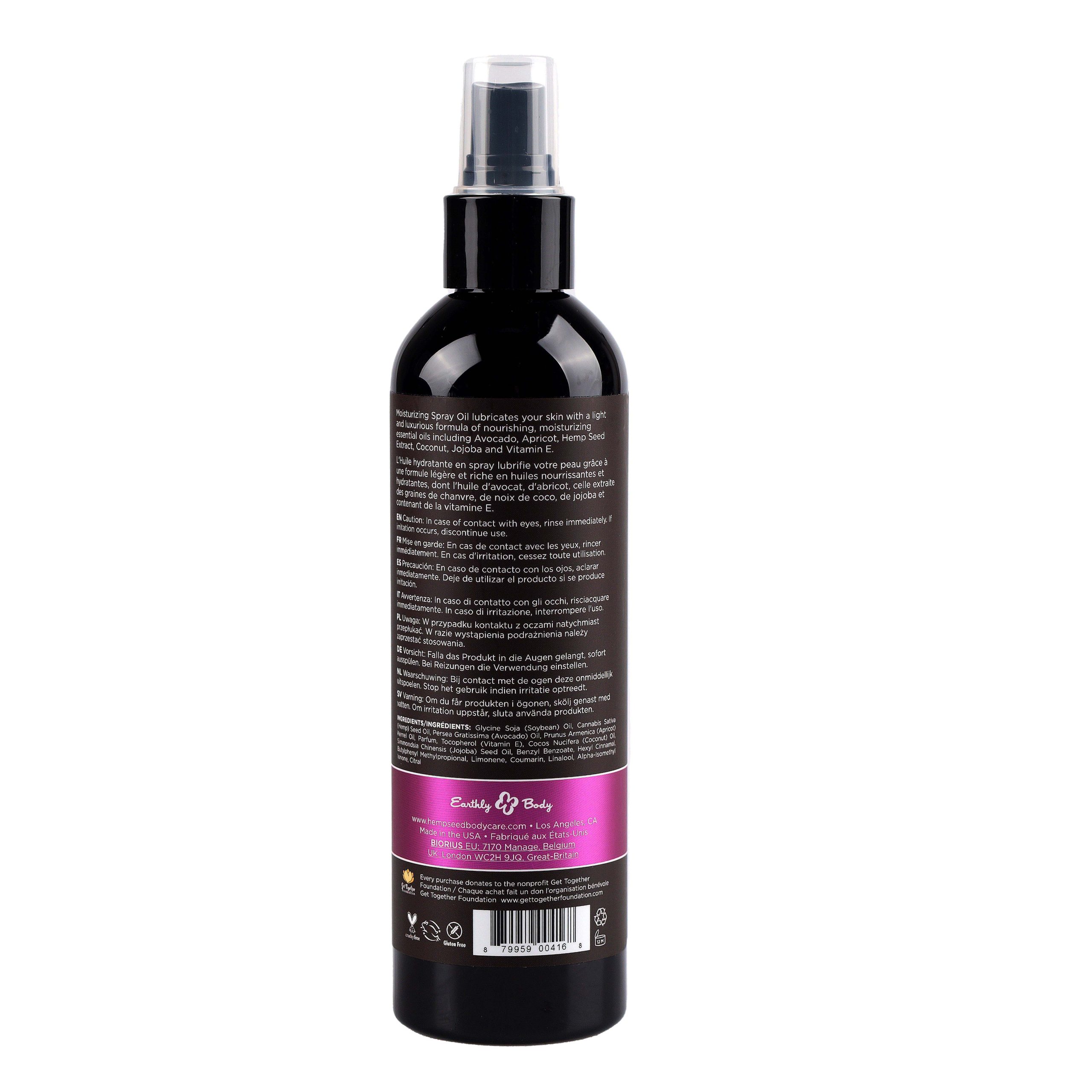 Hemp Seed Moisturizing Oil Spray Skinny Dip 8 fl oz / 237 ml - Image 4