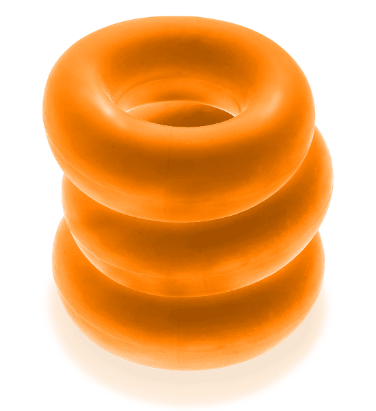 FAT WILLY 3-pack jumbo cockrings ORANGE