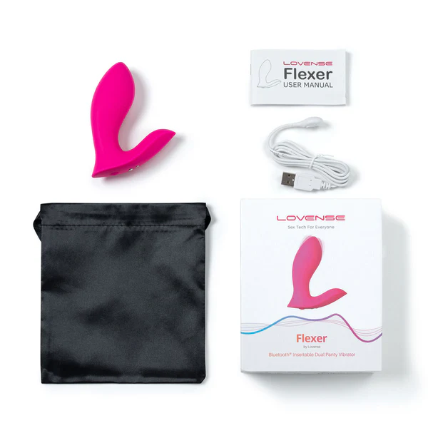FLEXER BLUETOOTH INSERTABLE DUAL PANTY VIBRATOR - PINK - Image 8