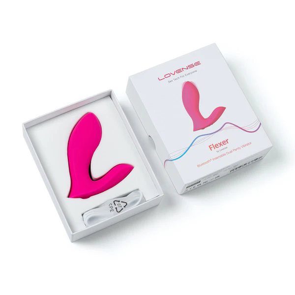 FLEXER BLUETOOTH INSERTABLE DUAL PANTY VIBRATOR - PINK - Image 9