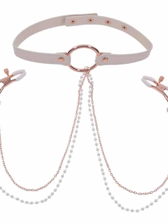 Peaches 'n CreaMe Collar with Nipple Clamps