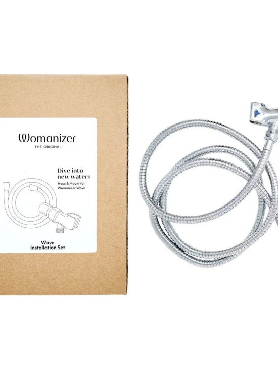 Wave Shower Hose & Shower Arm Mount Set Chrome